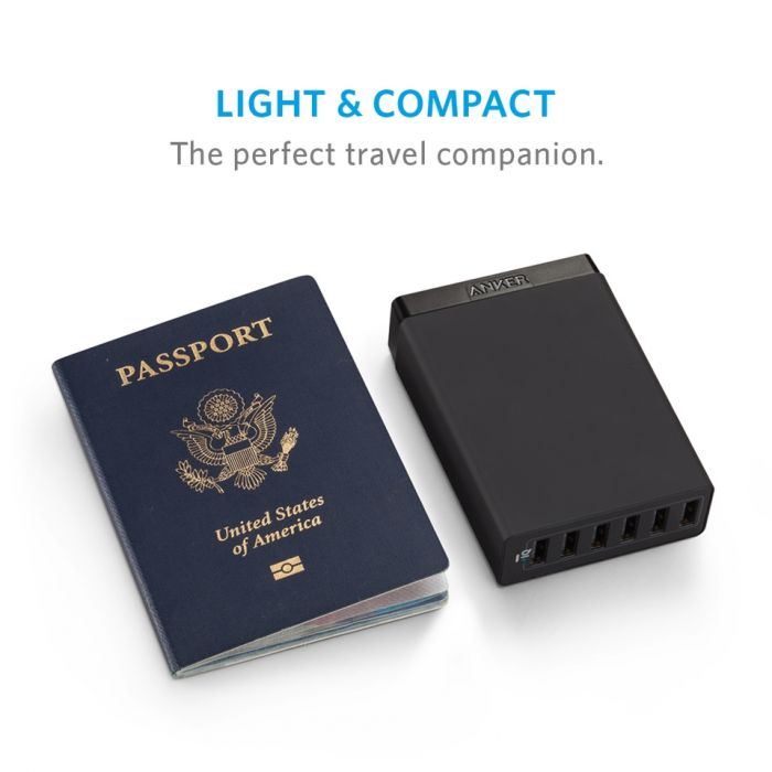 Anker PowerPort 6 Ports 60W With PowerIQ™ Charging Station Executive Gifts Singapore