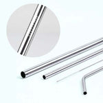 4-in-1 Silver Stainless Steel Drinking Straw Gifts Set | AbrandZ Corporate Gifts