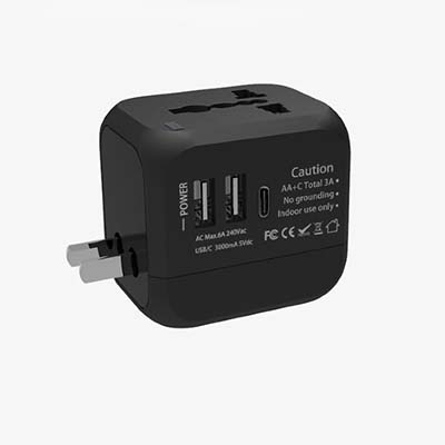 3 in 1 Universal Travel Adaptor with type C Executive Corporate Gifts Singapore