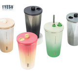 TYESO FLAIR Tumbler with Lid and Retractable Straw