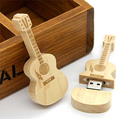 Eco Friendly Guitar Shape USB Flash Drive Executive Corporate Gifts Singapore