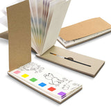 Aquarelle Watercolour Bookmark Pad featuring tear off pages and mini paintbrush for creative bookmarks.