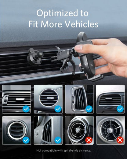 Anker PowerWave 7.5 Wireless Charging Car Mount With 2-Port QC 3.0 Charger Executive Corporate Gifts Singapore