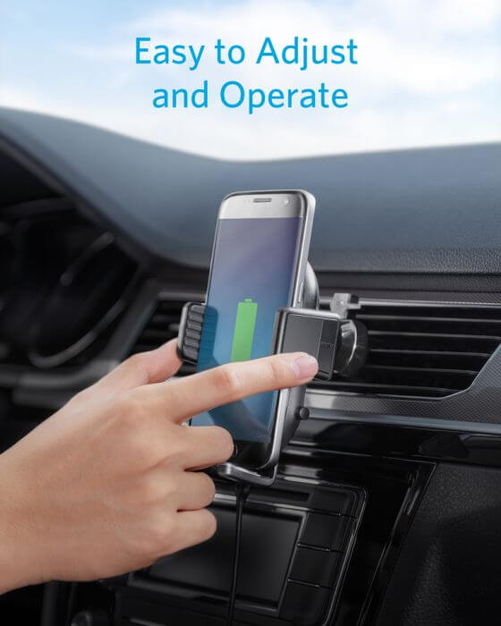 Anker PowerWave 7.5 Wireless Charging Car Mount With 2-Port QC 3.0 Charger Executive Corporate Gifts Singapore