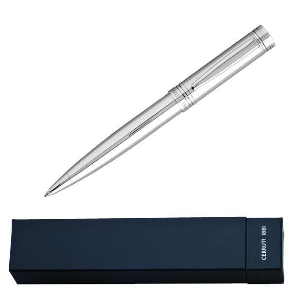 CERRUTI 1881 Zoom Silver Ballpoint Pen Executive Corporate Gifts Singapore