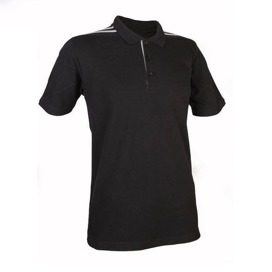 Classic Honeycomb Polo T-shirt with shoulder Striped Accents Executive Corporate Gifts Singapore