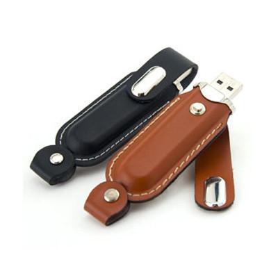 Clip-on Leather USB Drive Executive Corporate Gifts Singapore