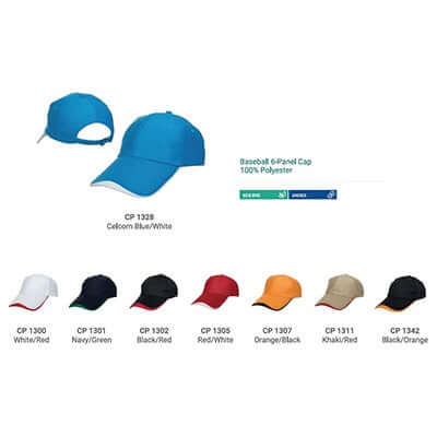Polyster Baseball Cap 6 Panel Executive Gifts Singapore