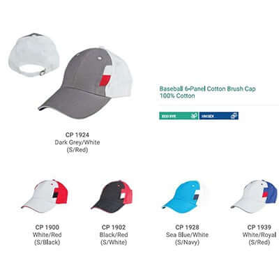 Trendy Cotton Baseball Cap 6 Panel Executive Gifts Singapore