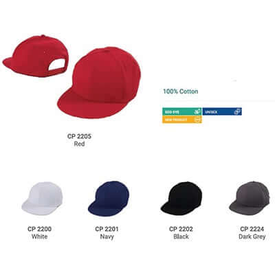 Flat Bill Cotton Cap Executive Gifts Singapore