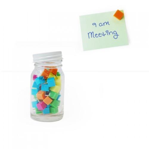 Cube Shape Push Pin in Glass Jar Executive Corporate Gifts Singapore
