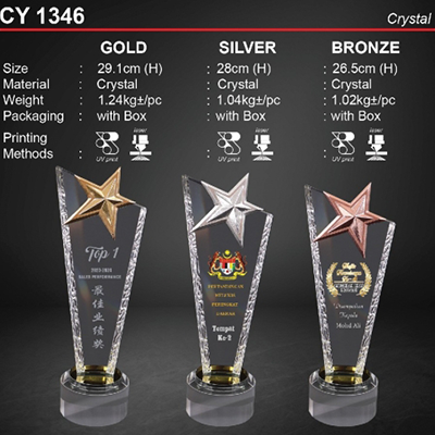 Crystal Award CY 1346 Executive Gifts Singapore