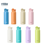 TYESO Stainless Steel Sports Bottle With Handle 35oz