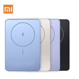 Xiaomi Super Slim Magnetic Power Bank 5000 in various colors, sleek portable charging solution for devices.