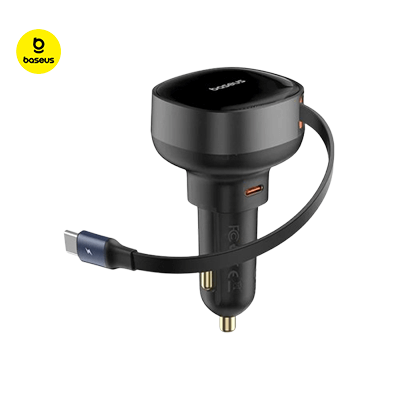 Baseus Enjoyment Pro Retractable USB-C Car Charger 60W Executive Gifts Singapore