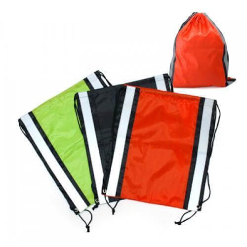 Drawstring Bag With Reflective Panel Executive Corporate Gifts Singapore