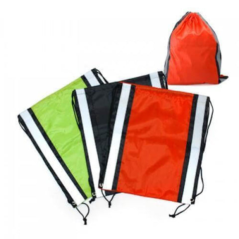 Drawstring Bag With Reflective Panel | AbrandZ Corporate Gifts