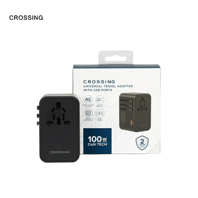 Crossing World Travel Adaptor 100W with 1 X USB-A + 3 X USB-C Executive Gifts Singapore