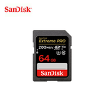 SanDisk Extreme PRO SDXC QuickFlow UHS-I 64GB SD card with 200MB/s read speed, perfect for corporate gift.