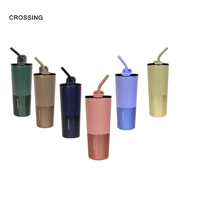Crossing Volt Insulated Stainless Steel Straw Tumbler 710ML Executive Corporate Gifts Singapore