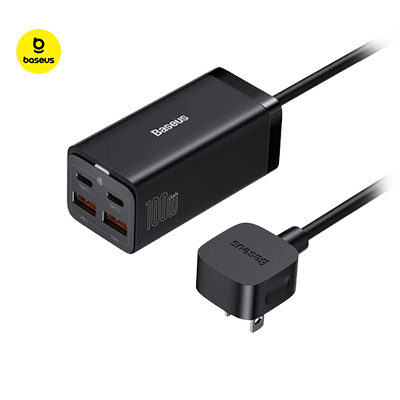 Baseus GaN3 Pro 4 Ports Desktop Charger 100W Executive Gifts Singapore