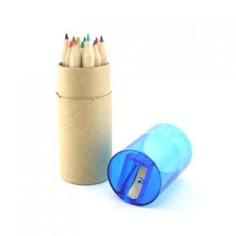 Eco Friendly 12pcs Mini Coloured Pencil W Sharpener | AbrandZ Corporate Gifts