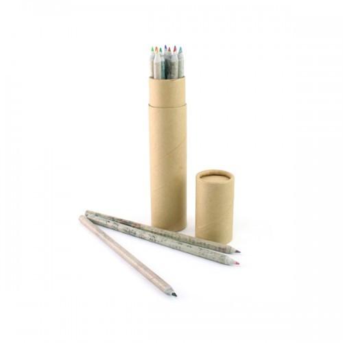 Eco Friendly 12pcs Recycled Color Pencil Set Executive Corporate Gifts Singapore