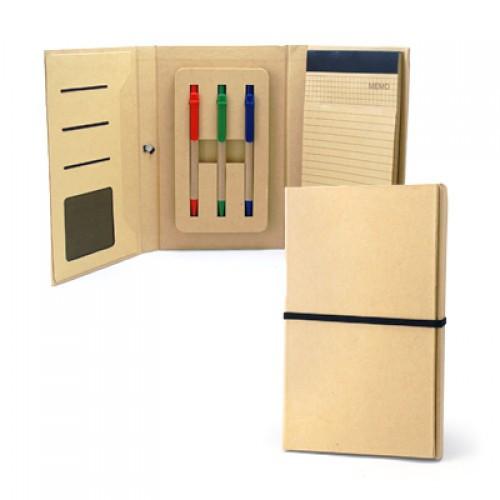 Eco-friendly A5 Notepad With 3 Colours Ball Pen Executive Corporate Gifts Singapore