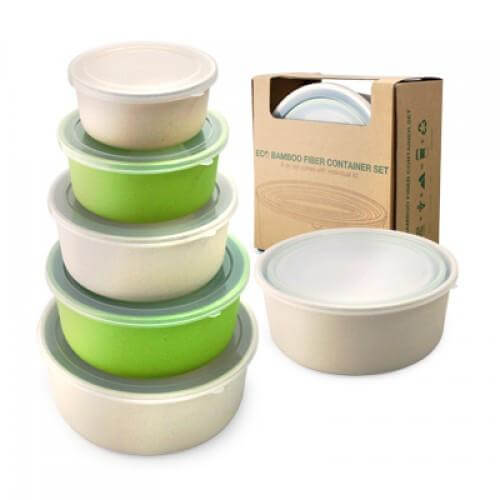 Eco Friendly Bamboo Fiber Container Set Executive Corporate Gifts Singapore