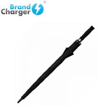 Brand Charger Vireo Golf - Eco-friendly Golf Umbrella in black color with straight design.