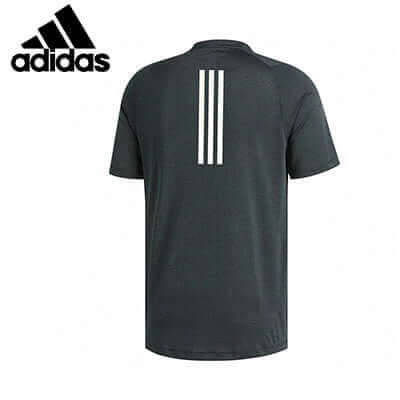 Back view of adidas Freelift Tech Climacool Fitted Tee Shirt showcasing ventilation and performance for workouts.