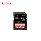 SanDisk Extreme PRO SDXC QuickFlow UHS-I 128GB memory card with fast read speeds and high performance.