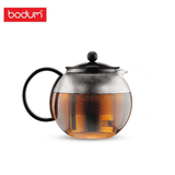 Bodum Assam Tea Press showcasing a 500ml glass teapot with innovative infuser and stainless steel plunger.