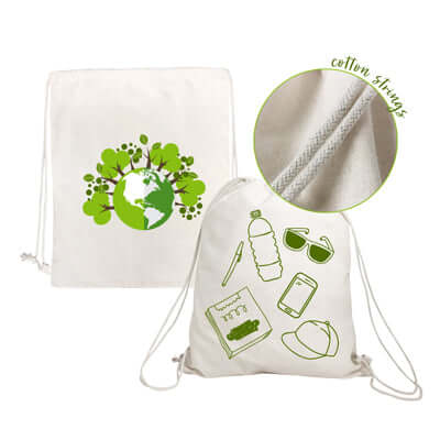 Eco Friendly Drawstring Cotton Bag Executive Corporate Gifts Singapore