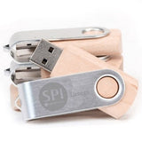 Metal Swivel Wooden USB Flash Drive | AbrandZ Corporate Gifts