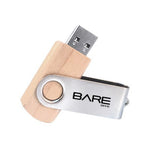 Metal Swivel Wooden USB Flash Drive | AbrandZ Corporate Gifts