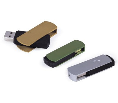 Aluminium and Rubber Coated Swivel USB Flash Drive Executive Corporate Gifts Singapore