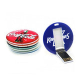 Round Shape Flip USB Flash Drive | AbrandZ Corporate Gifts