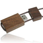 Wooden USB Flash Drive With Sliding Cord Lanyard | AbrandZ.com