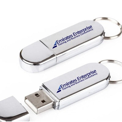 Metallic Shine USB Flash Drive with Key Ring Executive Corporate Gifts Singapore