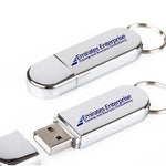 Metallic Shine USB Flash Drive with Key Ring | AbrandZ Corporate Gifts