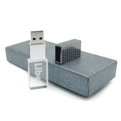 Textured Crystal USB Memory Drive with LED Light Executive Gifts Singapore