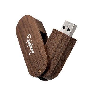 Swivel Wooden USB Flash Drive Executive Corporate Gifts Singapore