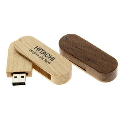 Swivel Wooden USB Flash Drive | AbrandZ Corporate Gifts