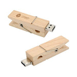 Wooden Clip USB Flash Drive | AbrandZ.com