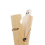 Wooden Clip USB Flash Drive | AbrandZ.com