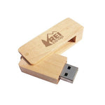 Wooden Rectangle USB Flash Drive | AbrandZ.com