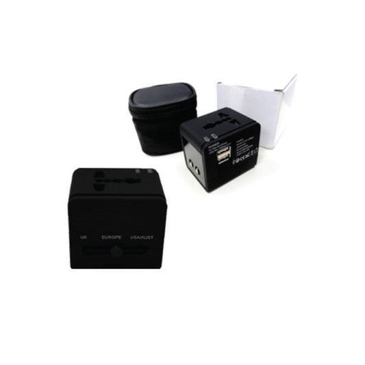 Universal Travel Adaptor with 2 USB Hub Executive Corporate Gifts Singapore