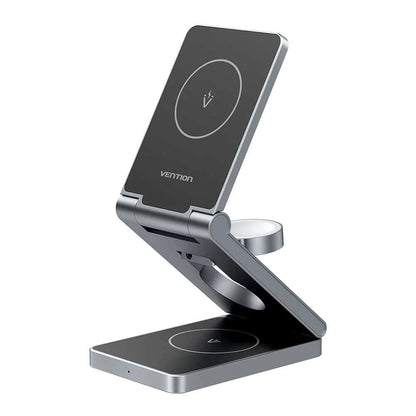 Vention 3-in-1 15W Wireless Charger Stand with MagSafe Executive Corporate Gifts Singapore