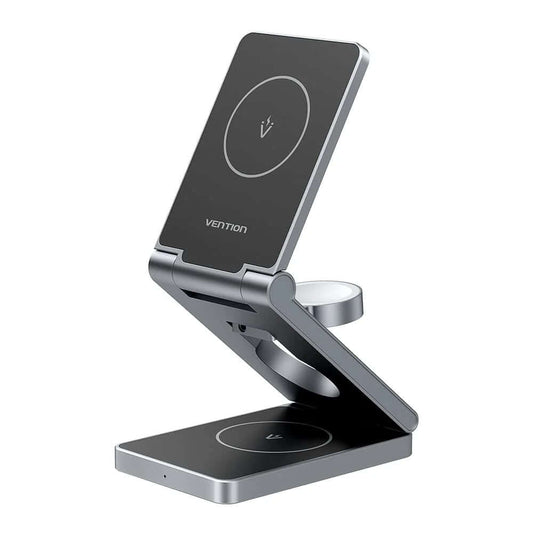 Vention 3-in-1 15W Wireless Charger Stand with MagSafe Executive Corporate Gifts Singapore